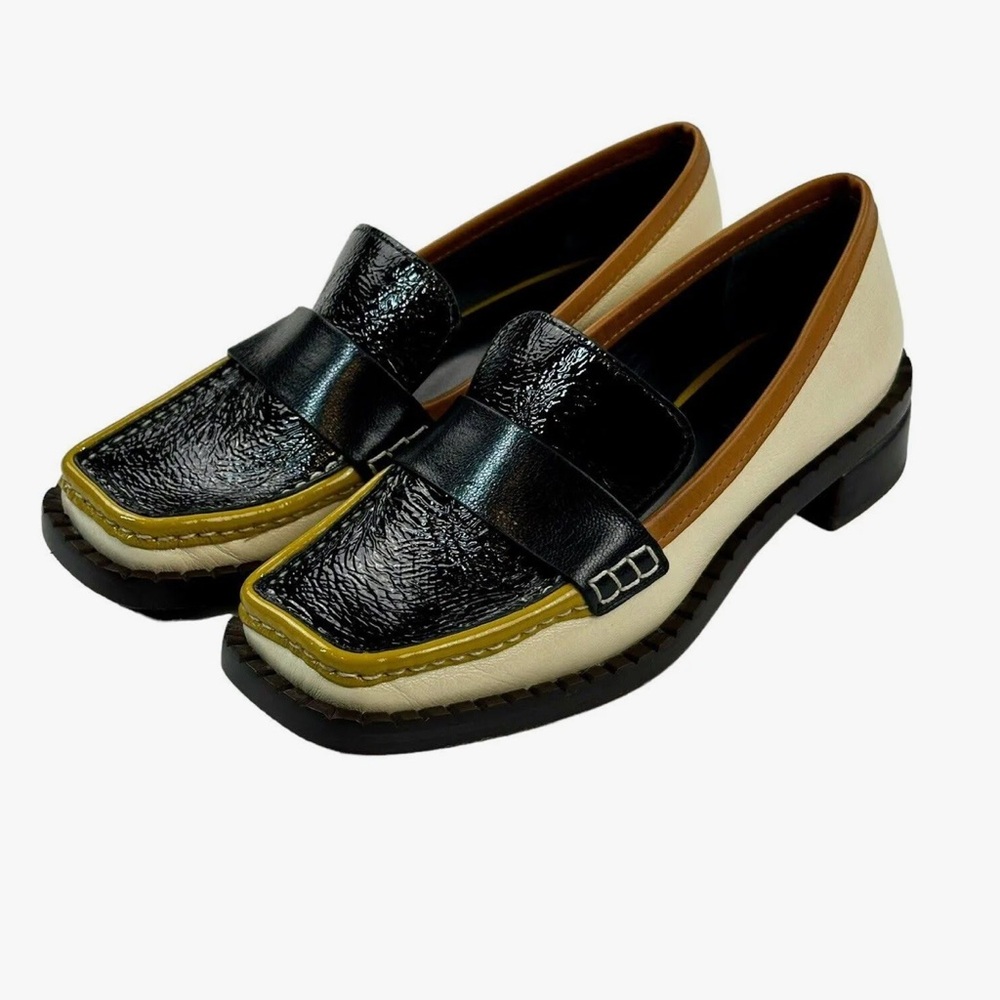 Tory Burch 70s Square Loafer 25mm Size 7
Perfect Blk/Cream/Tan Cuoio w/dust bag